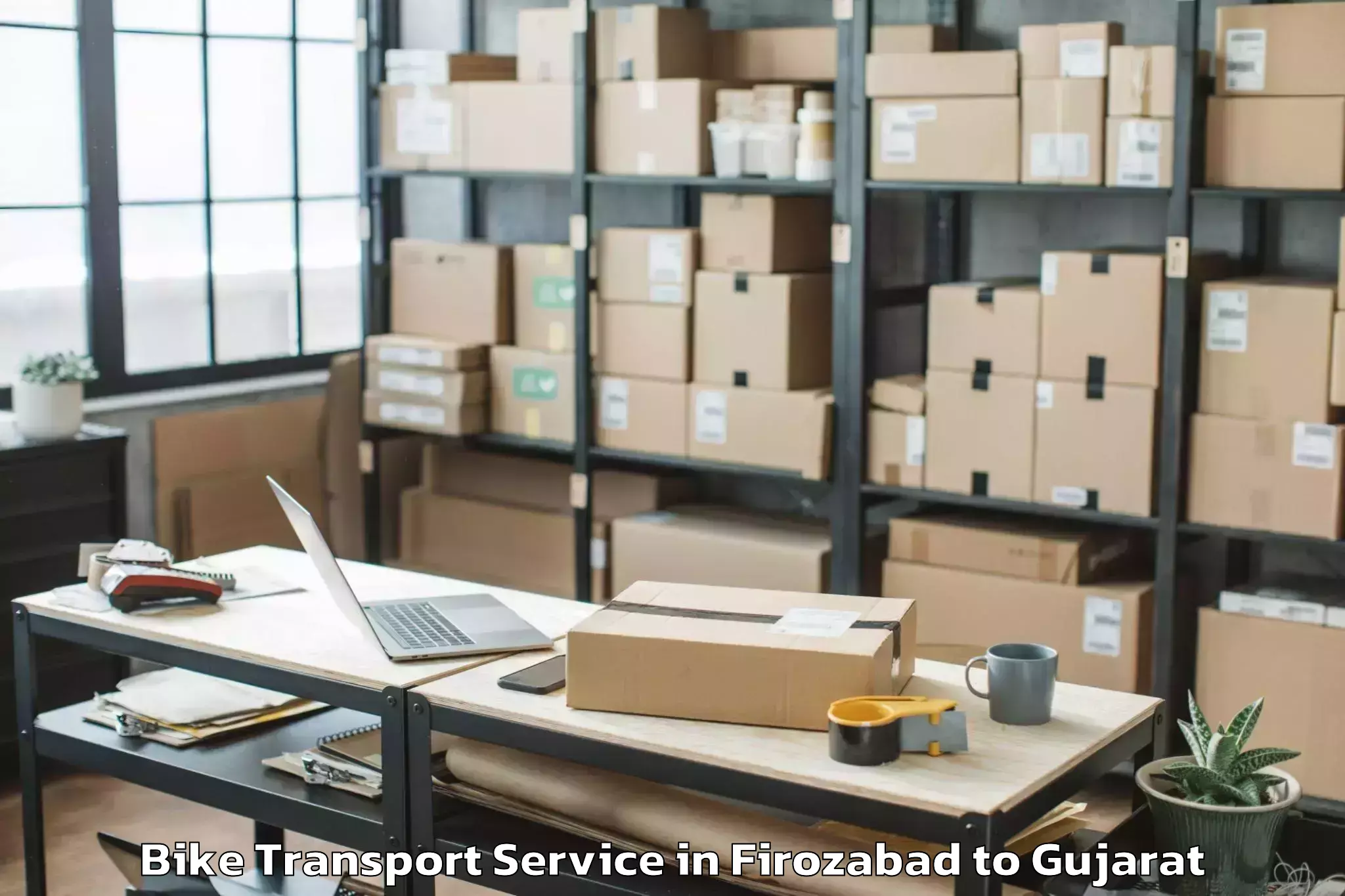 Expert Firozabad to Keshod Bike Transport